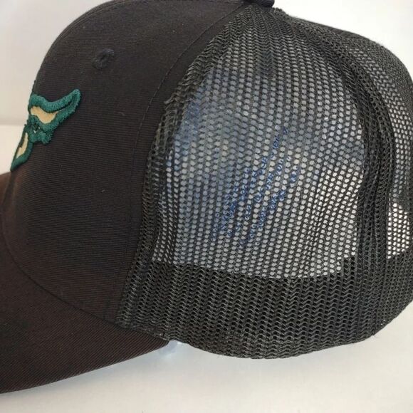 Eagle Eyes Mesh Trucker Hat Embroidered Green Black Beige Snap Back Richardson - Picture 5 of 12